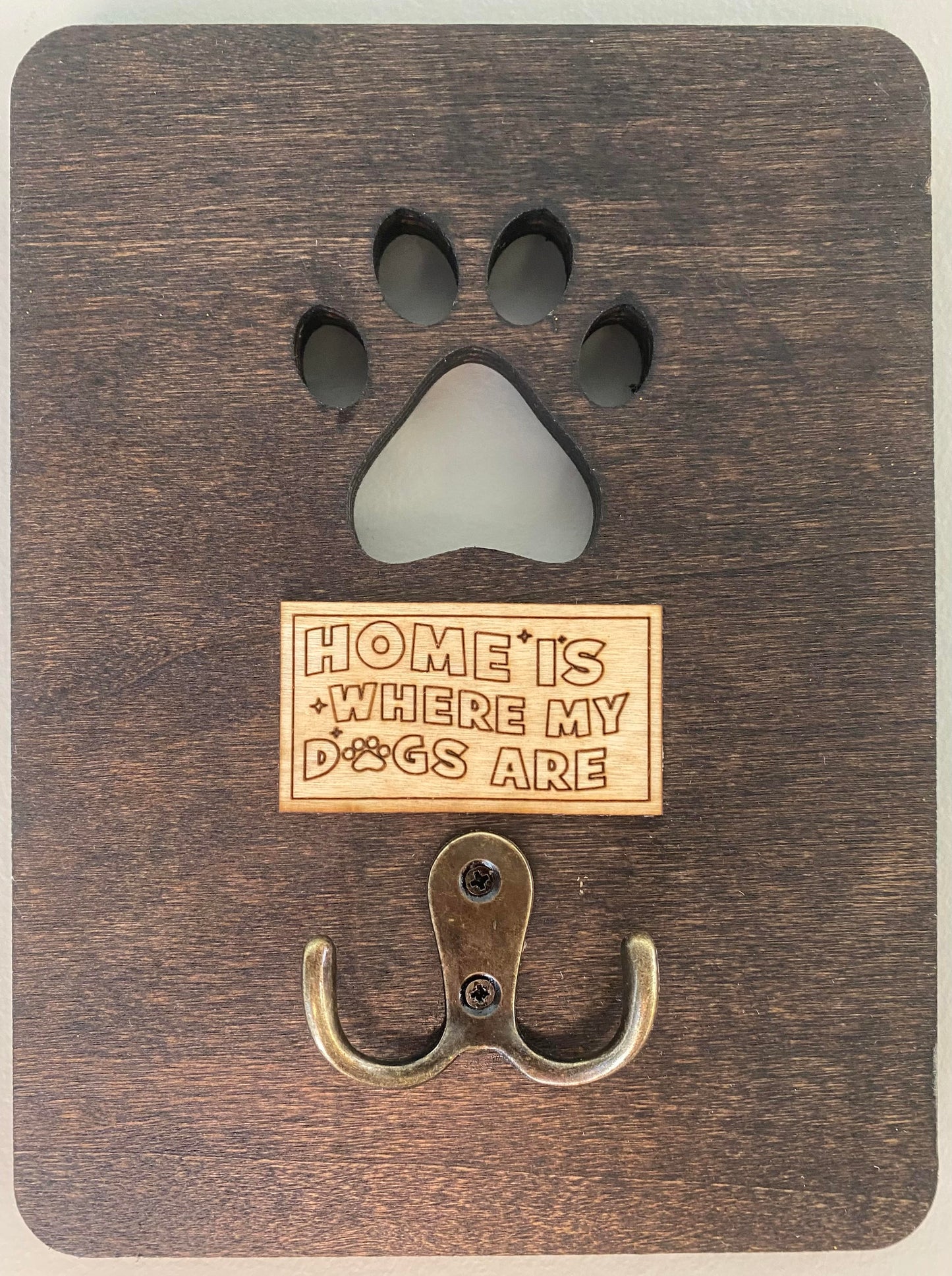 Dog Leash Holder for Wall - Dog Leash Hanger - Pet Leash Holder - 8"x6"