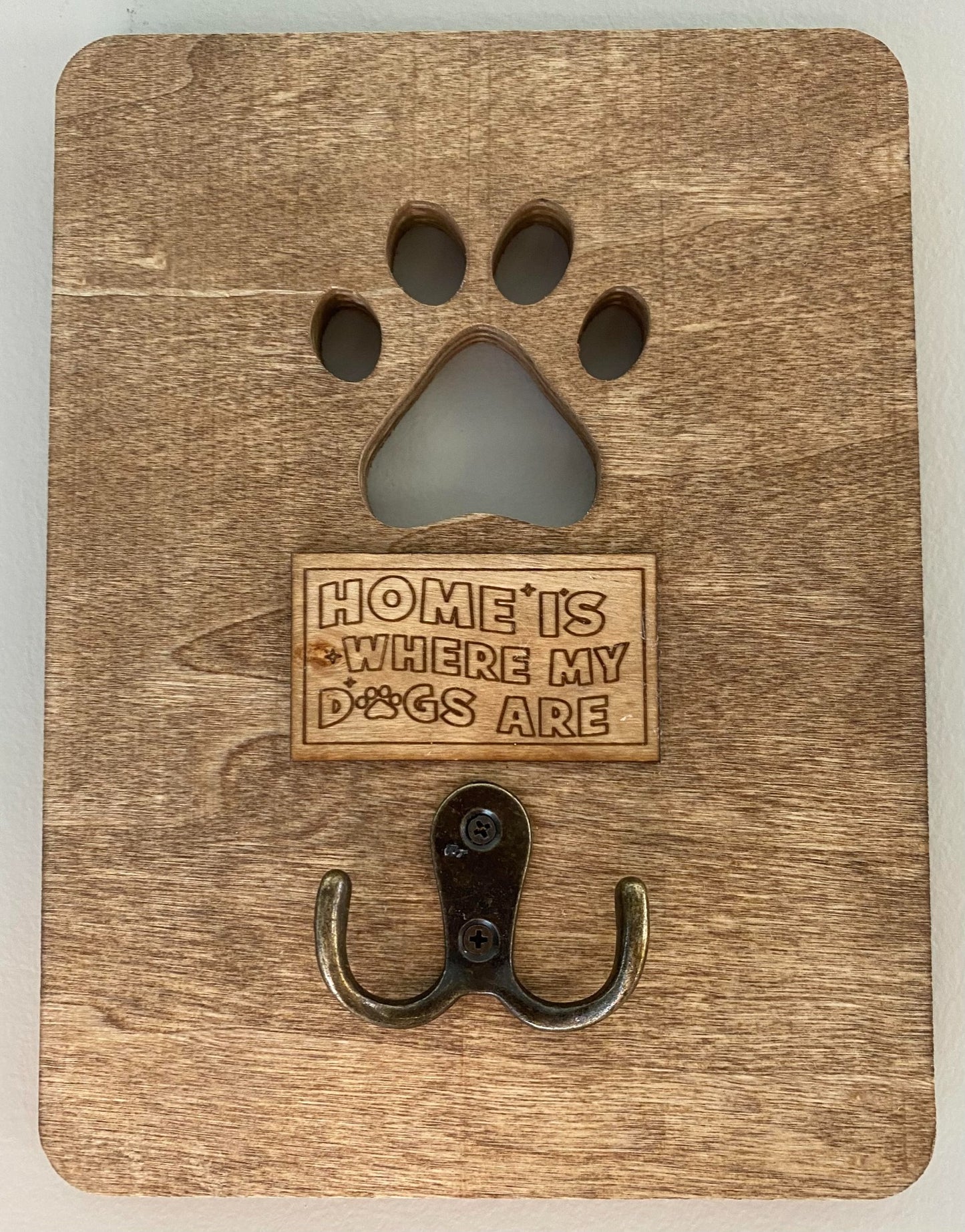 Dog Leash Holder for Wall - Dog Leash Hanger - Pet Leash Holder - 8"x6"